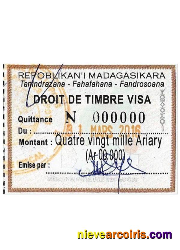 MADAGASCAR visa stamp